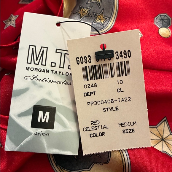 Valentine’s Day Red Celestial Slip Dress Sexy Lingerie Nightdress Size Medium - Picture 8 of 8